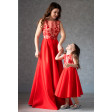 Шикарные красные платья мама и дочка